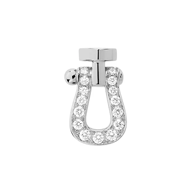 Force 10 Small White Gold and Diamond Pavé Stud Earring