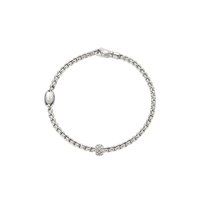 Eka Tiny Flex'it White Gold and Diamond Pavé Bracelet