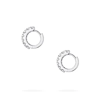 Diamond Hoop Earrings in White Gold
