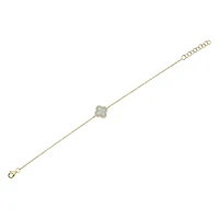Clover Yellow Gold, Mother-of-Pearl and Diamond Pavé Bracelet