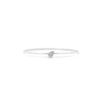 Stackable White Gold and Diamond Pavé Pear Cluster Bangle