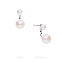 Sterling Silver Freshwater Pearl Jacket Earrings