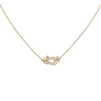 Force 10 Small Rose Gold and Diamond Pavé Pendant