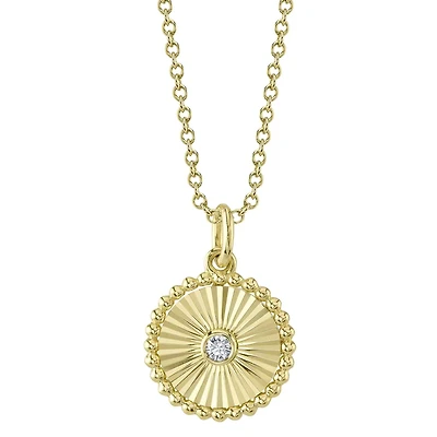 Guilo Yellow Gold and Diamond Pendant