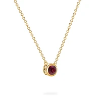Yellow Gold Ruby Pendant Necklace