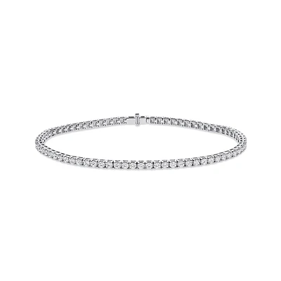 2.96 ct Diamond and White Gold Line Bracelet