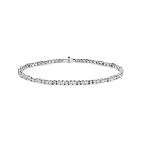 2.96 ct Diamond and White Gold Line Bracelet