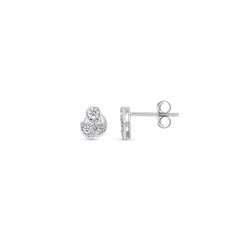 Alexandria White Gold and Diamond Stud Earrings