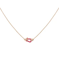 Force 10 Small Rose Gold and Ruby Pavé Pendant