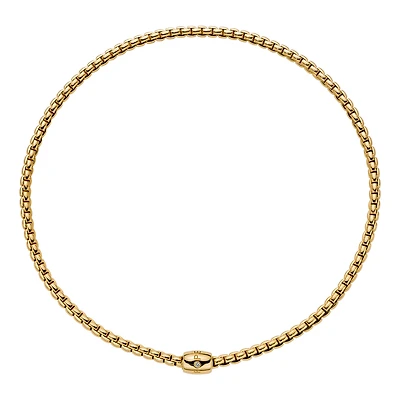 Eka Flex'it D-Link Yellow Gold and Diamond Necklace