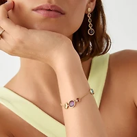 Jaipur Colour Yellow Gold and Semi-Precious Gemstone Bracelet