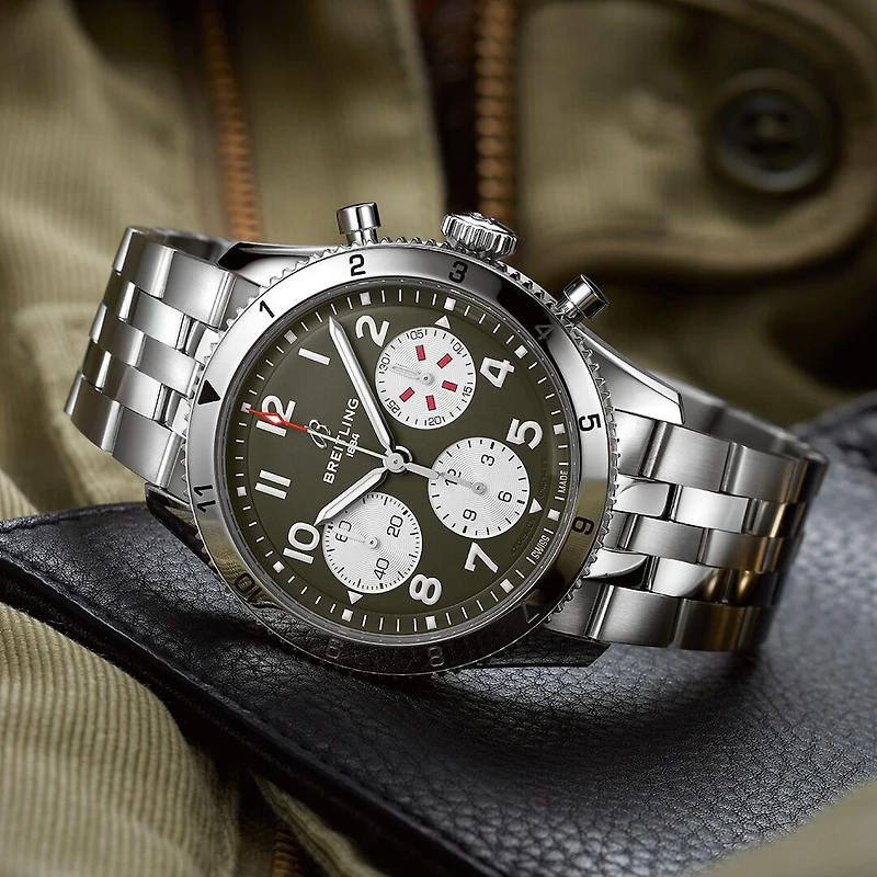 Classic AVI Curtiss Warhawk Automatic Chronograph 42 mm Stainless Steel