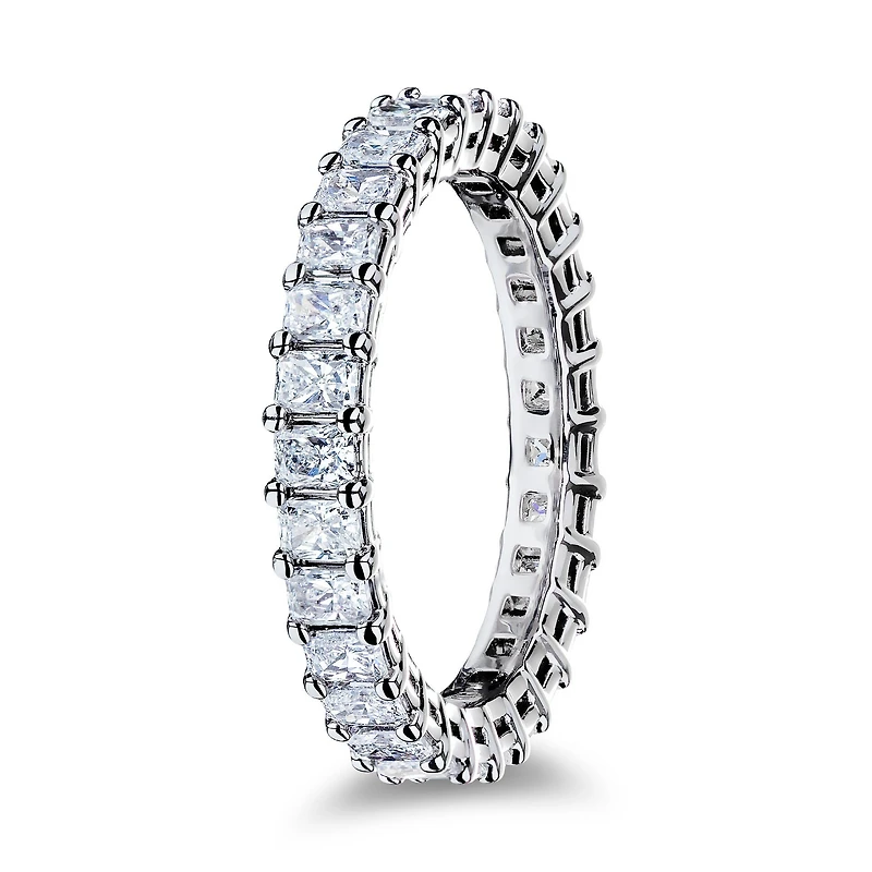 Platinum 2.40ct Radiant Cut Eternity Band