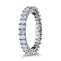 Platinum 2.40ct Radiant Cut Eternity Band