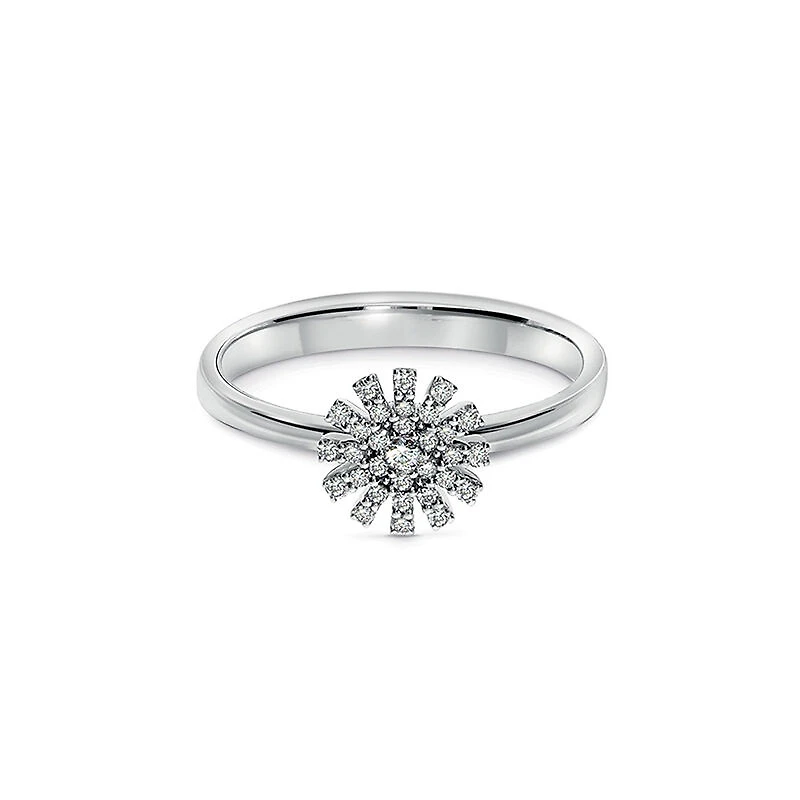 Margherita White Gold and Diamond Pavé Ring