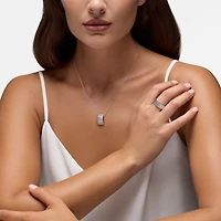 Silver Pleated Necklace