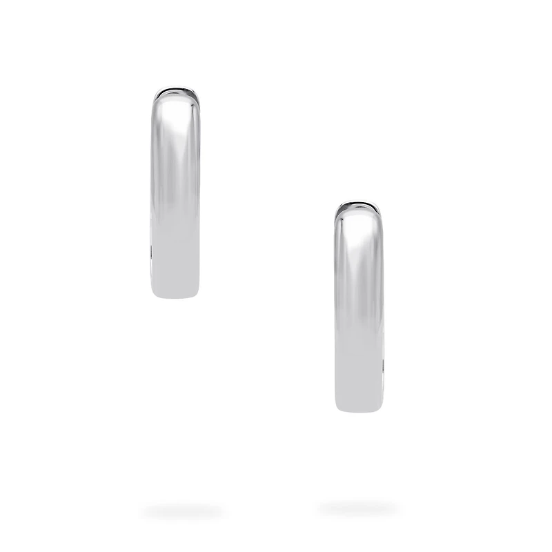 Silver U-Shape Huggies, 22MM