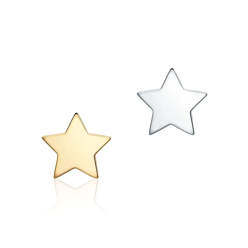 Single Silver Star Stud Earring for Kids