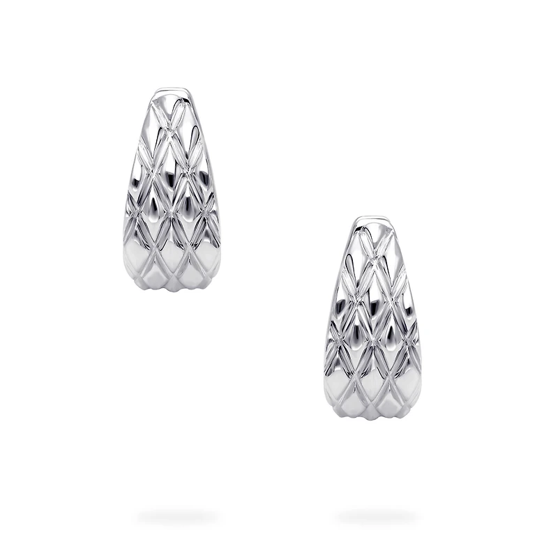 Silver Serpent Hoops