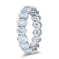 Platinum 5.27ct Oval Cut Eternity Band