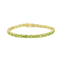 Oval Peridot Tennis Bracelet