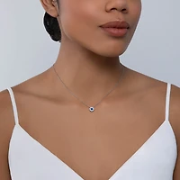 Sapphire and Diamond Pendant Necklace