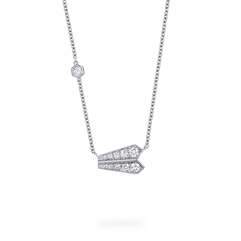 Diamond Necklace in 18K White Gold