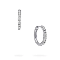 White Gold Diamond Hoop Earrings