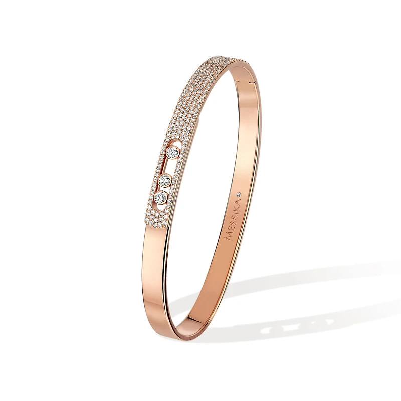 Move Noa Small Rose Gold and Diamond Pavé Bangle