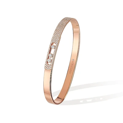 Move Noa Small Rose Gold and Diamond Pavé Bangle