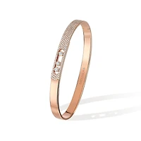 Move Noa Small Rose Gold and Diamond Pavé Bangle
