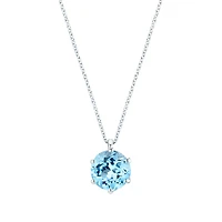 Silver Blue Topaz Pendant