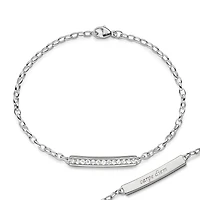 Petite Poesy Carpe Diem Silver and White Sapphire Bracelet