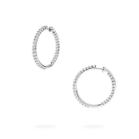 White Gold and Diamond Hoop Earrings