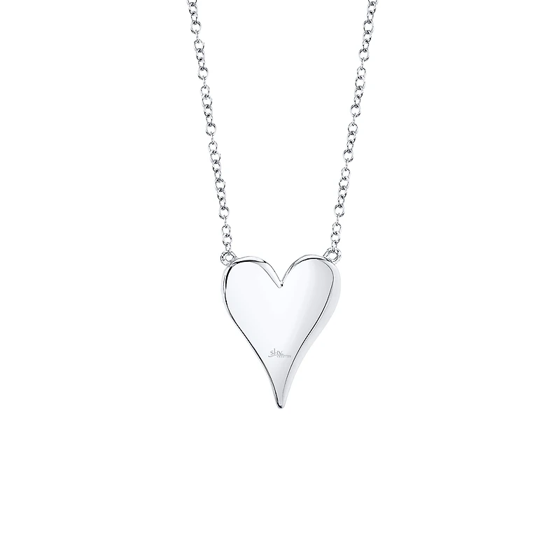 Kate White Gold and Diamond Pavé Heart Pendant