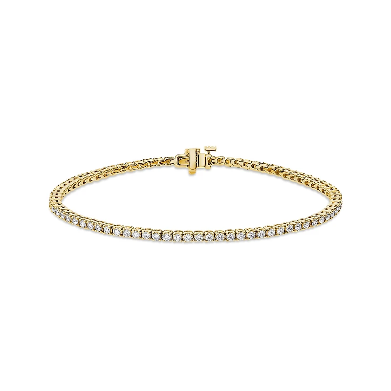 2.50 ct Diamond and Yellow Gold Bracelet