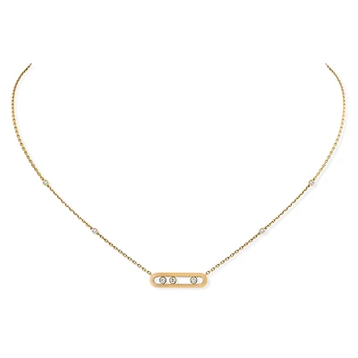 Baby Move Yellow Gold and Diamond Pendant