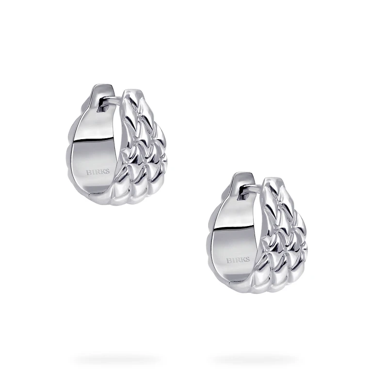 Silver Serpent Hoops, 15MM