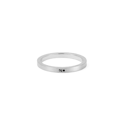 3g Brushed Silver Ribbon Ring