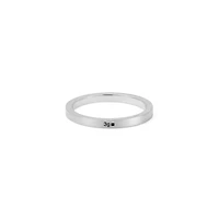 3g Brushed Silver Ribbon Ring