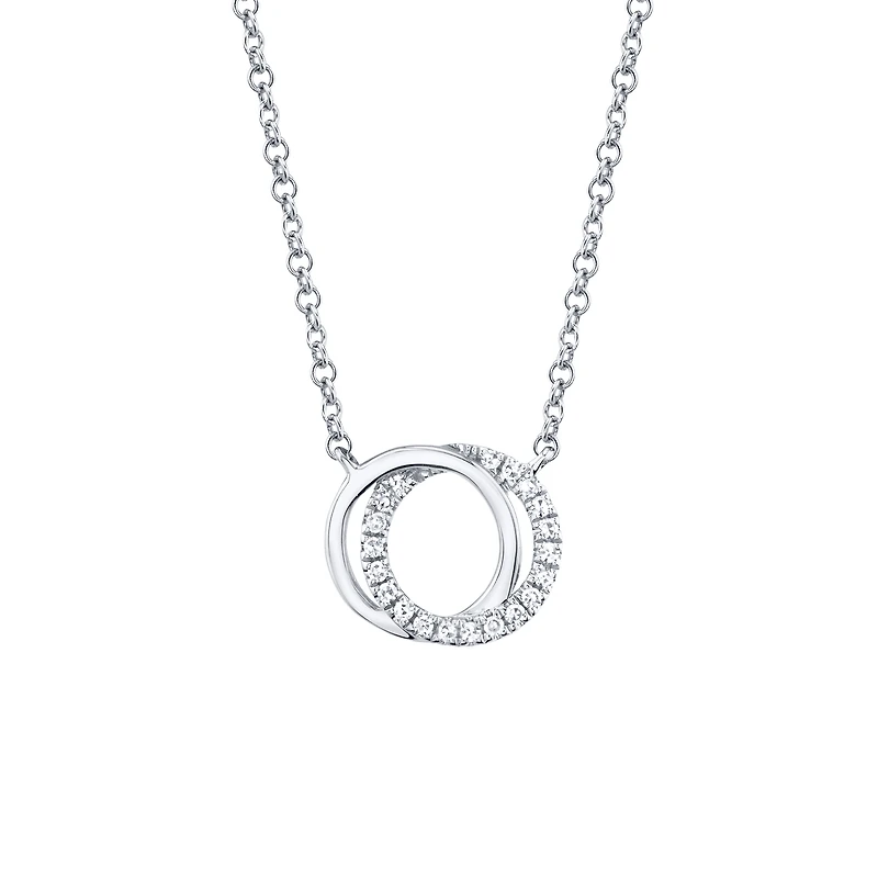 Kate White Gold and Diamond Pavé Pendant