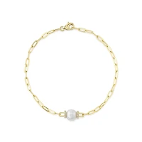 Jackie Yellow Gold, Pearl and Diamond Bracelet
