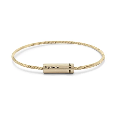 11g Brushed Yellow Gold Cable Bracelet