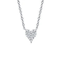 Kate White Gold and Diamond Pavé Heart Pendant