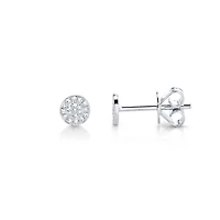 Kate White Gold and Diamond Pavé Stud Earrings