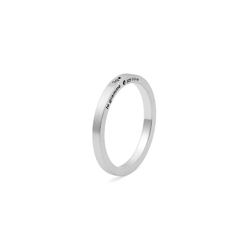 3g Brushed Silver Ribbon Ring