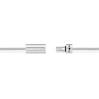 7g Polished Silver Cable Bracelet with Diamonds