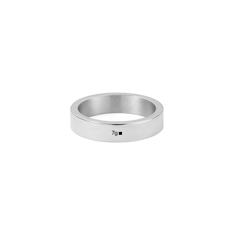 7g Polished Silver Ribbon Ring