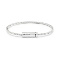 9g Polished Silver Cable Bracelet