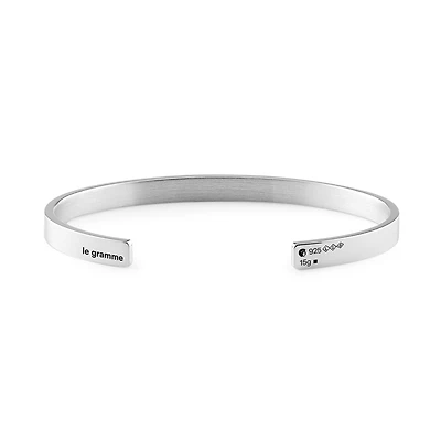 15g Polished Silver Ribbon Bracelet